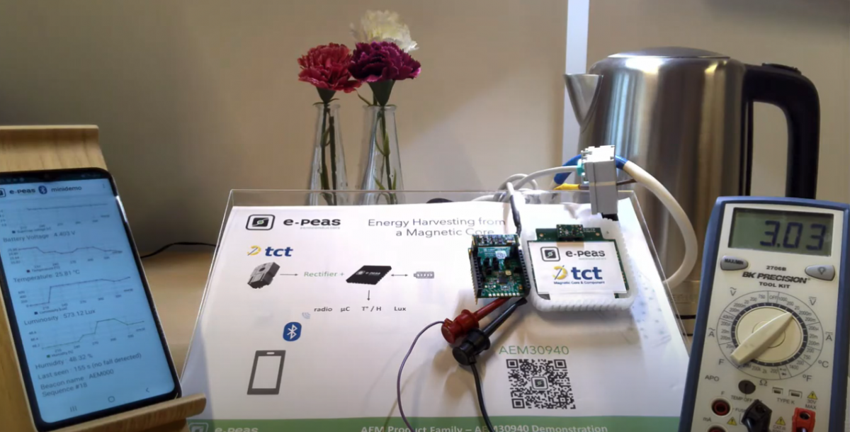 e-peas et TCT developpent un récupérateur d'énergie basé sur l'induction