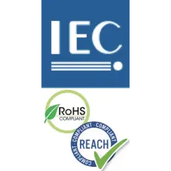 Logo de la certification IEC et RoHS